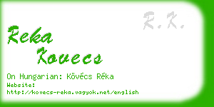 reka kovecs business card