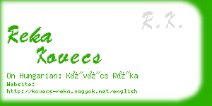 reka kovecs business card